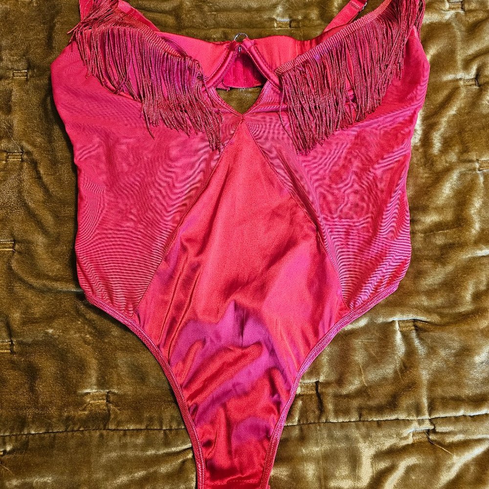 Red Fringe Bodysuit